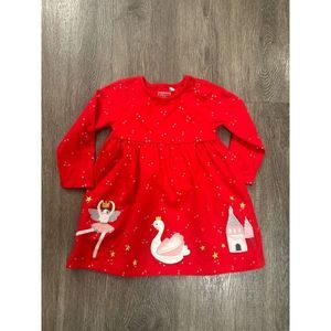 Blue Zoo Princess Swan Red Dress Sz 9-12 mo